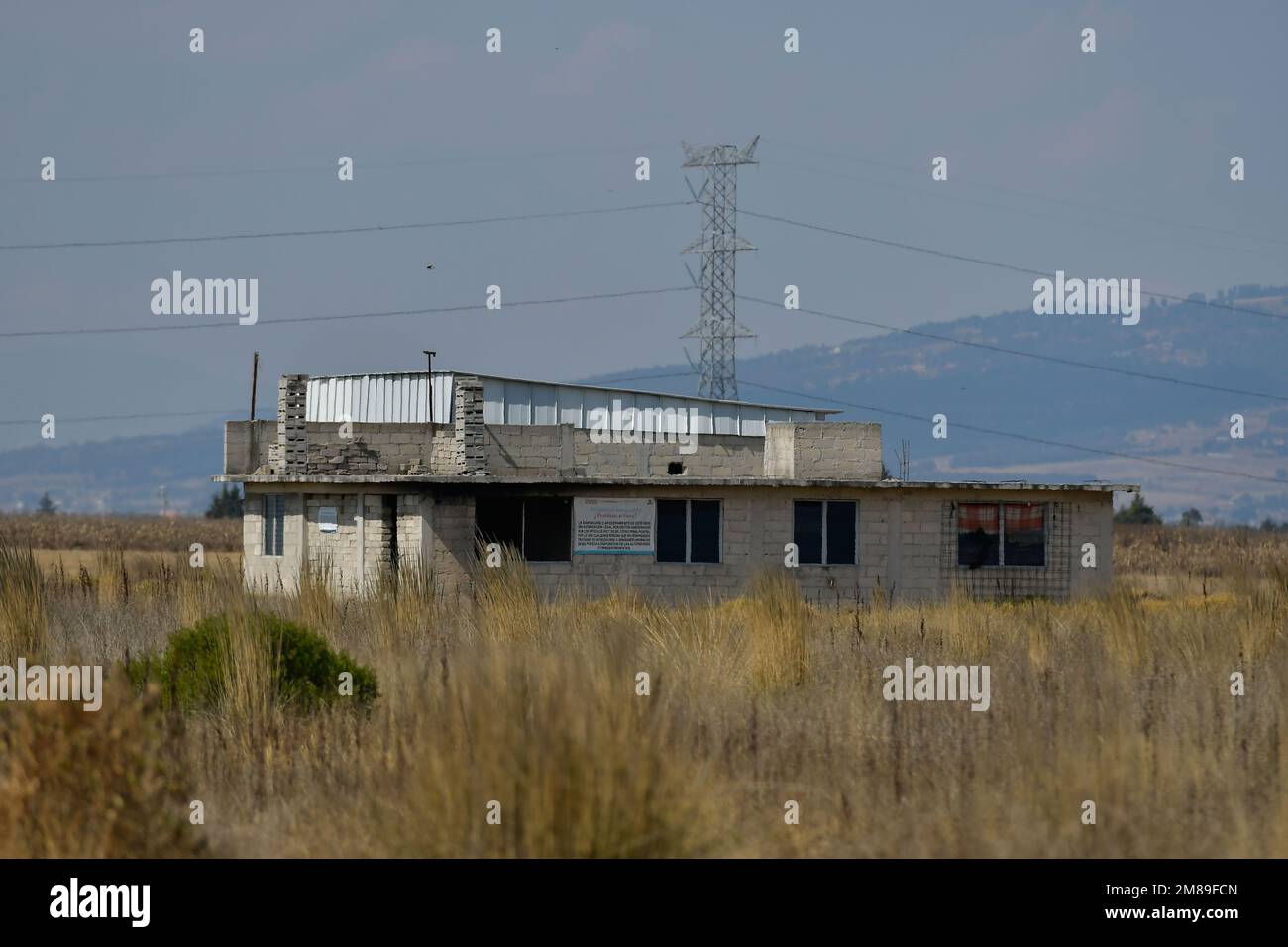 Non Exclusive: January 12 in Almoloya de Juárez, Mexico : Aspects of the house that Joaquín Guzmán Loera 'El Chapo' used almost 8 years ago to escape Stock Photo