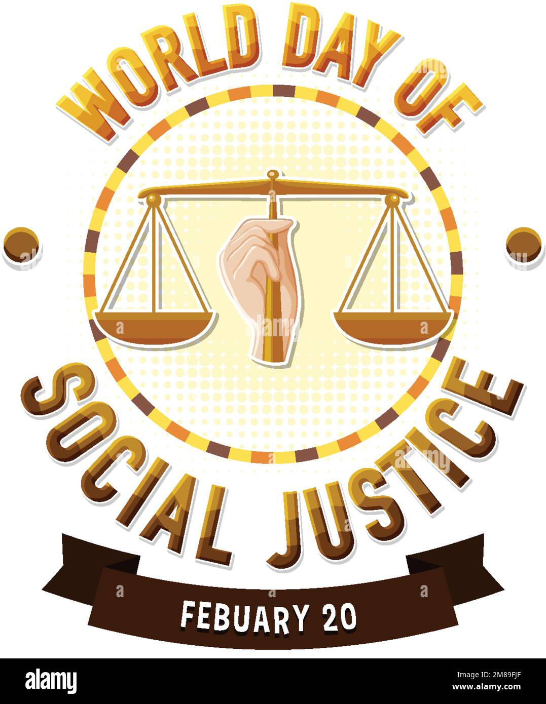 World day of social justice banner illustration Stock Vector Image ...