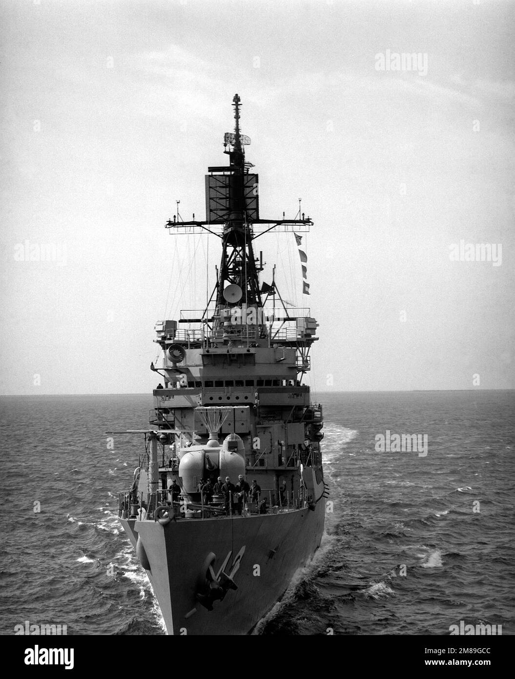 A bow view of the guided missile destroyer USS COONTZ (DDG-40) underway ...