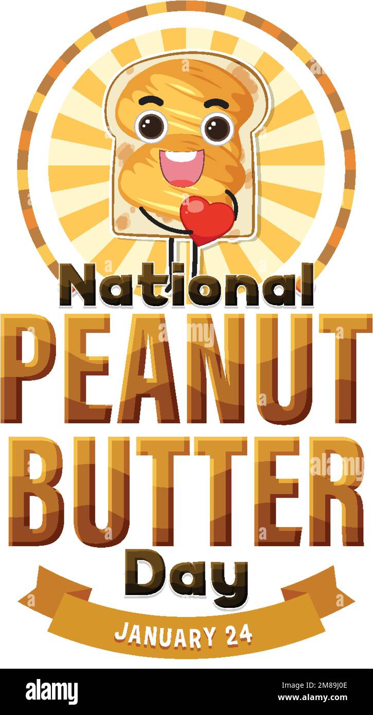 National Peanut Butter Day Banner Design illustration Stock Vector