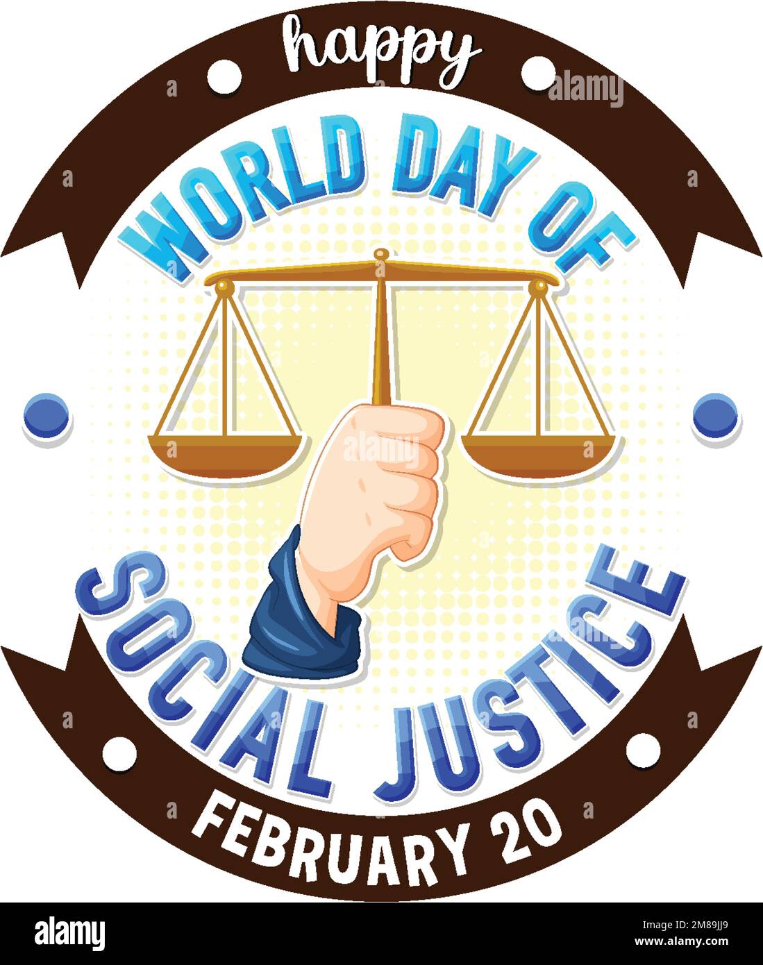 World day of social justice banner illustration Stock Vector Image ...