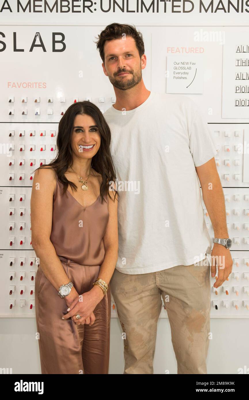 Rachel Apfel Glass, left, and Wilton Speight attend the grand opening