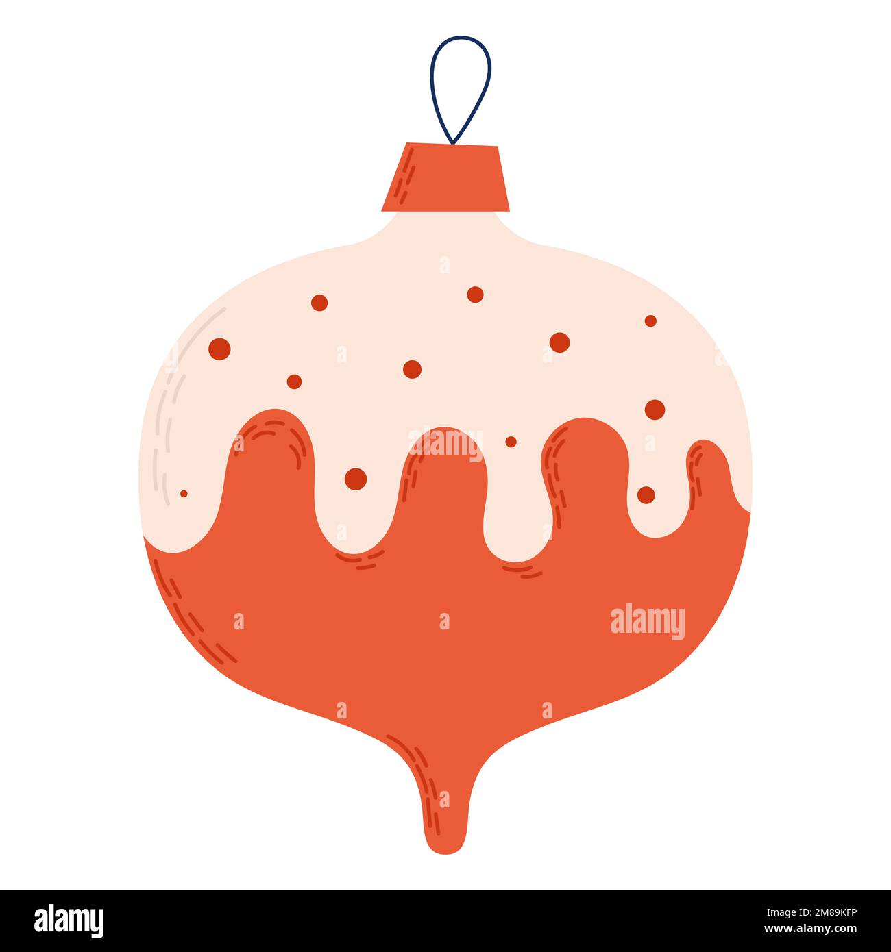 Christmas toy and ball in vintage style. Christmas ornament Stock