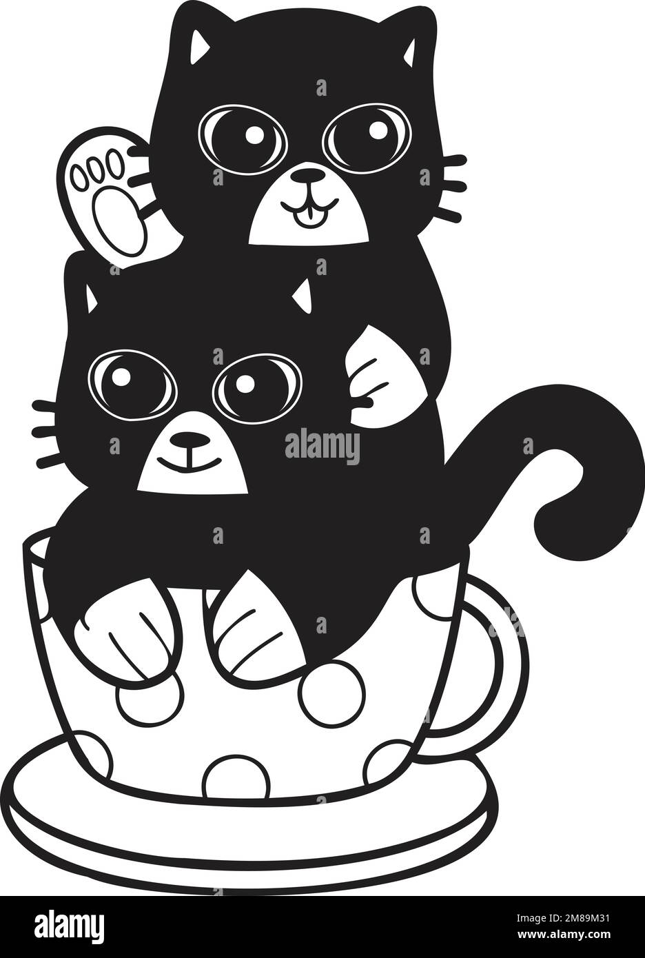 Cute Cat Sleeping On Laptop With Coffee Cup Cartoon Vector Icon  Illustration (2) - Sleep - Sticker