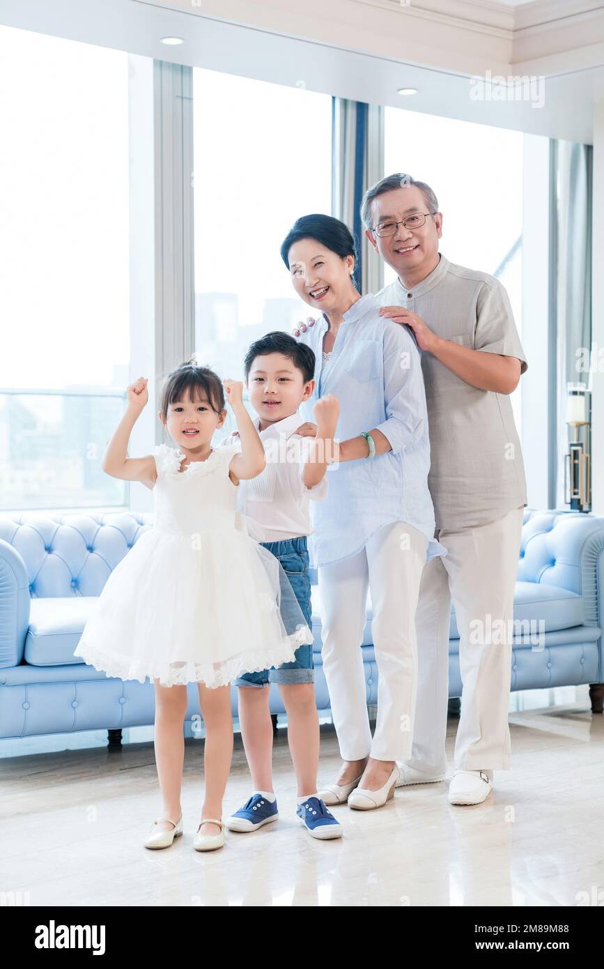 The happy family Stock Photo - Alamy
