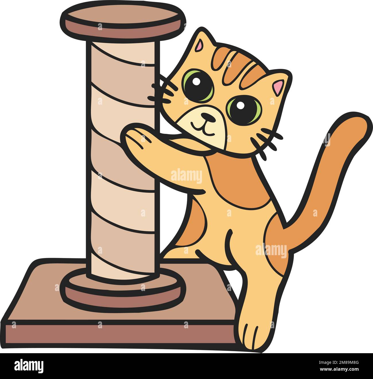 Cat Climbing Tree Clipart