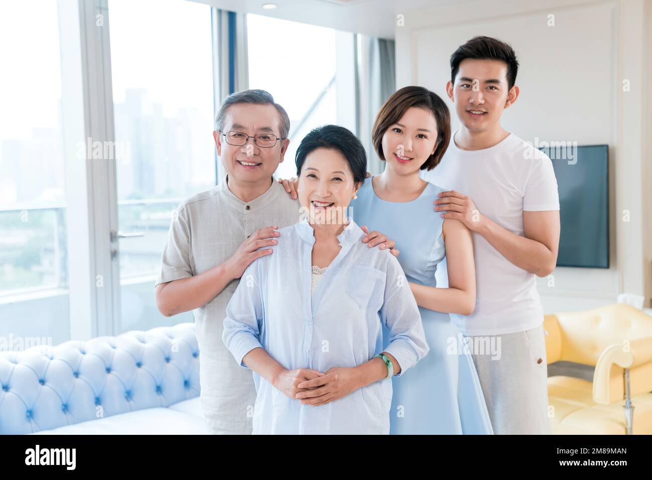 The happy family Stock Photo