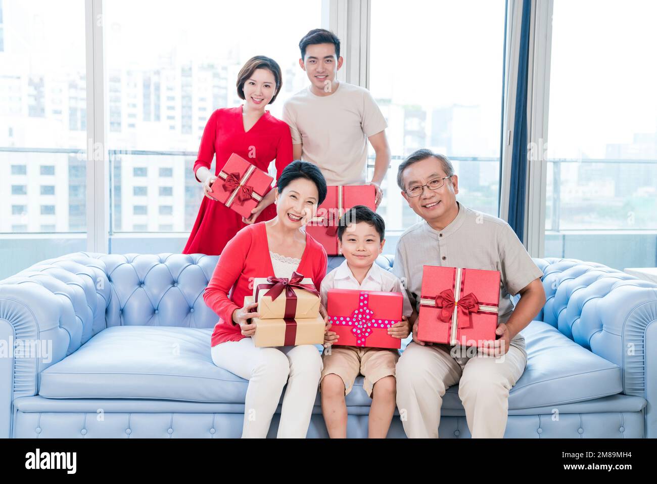 The happy family Stock Photo - Alamy