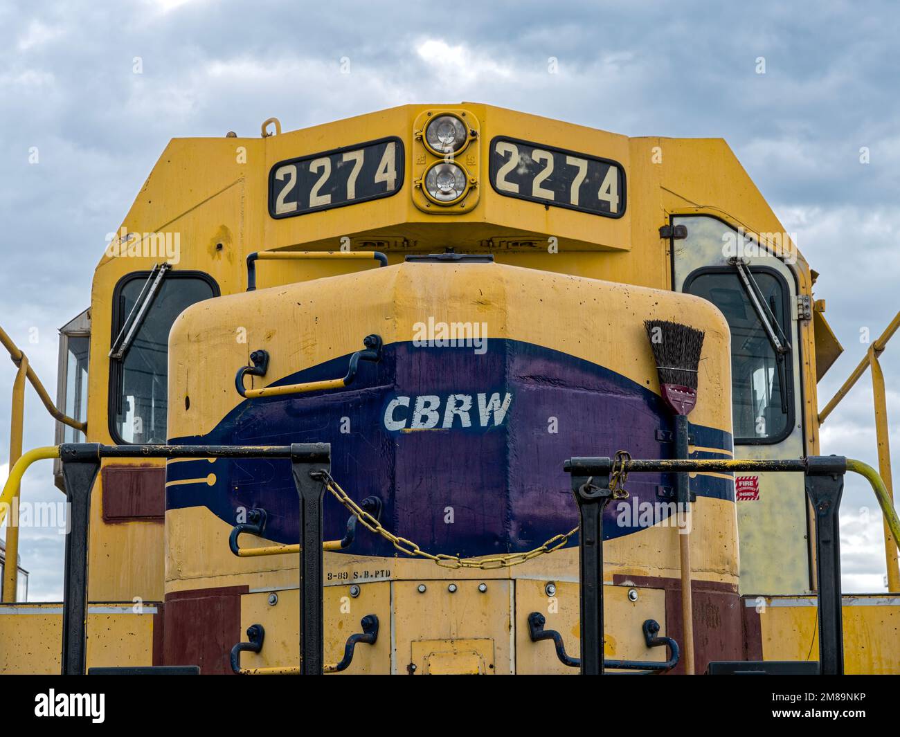 Upward view of the front of 2274 at the Columbia Basin