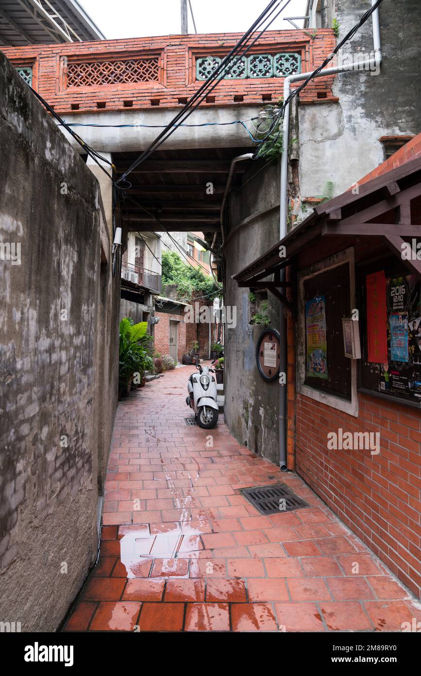 The serpentine lane Taiwan deer port town Stock Photo Alamy