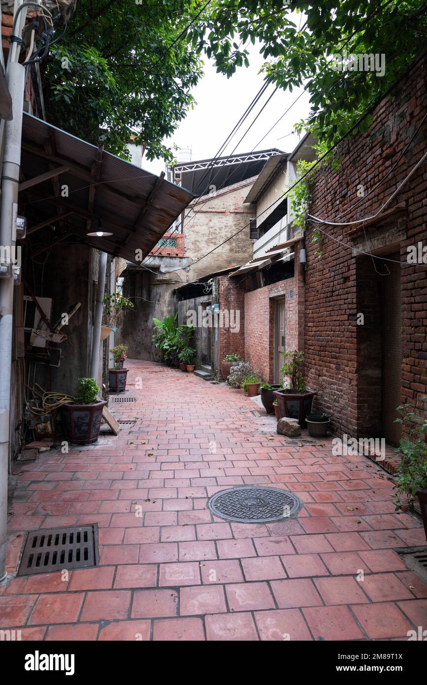 The serpentine lane Taiwan deer port town Stock Photo Alamy