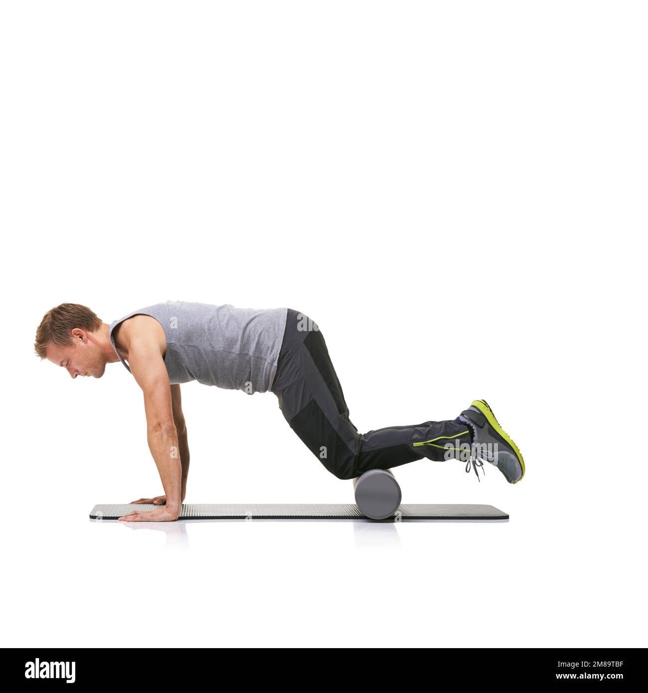 Exercise is part of his daily routine. A young man doing pushups on