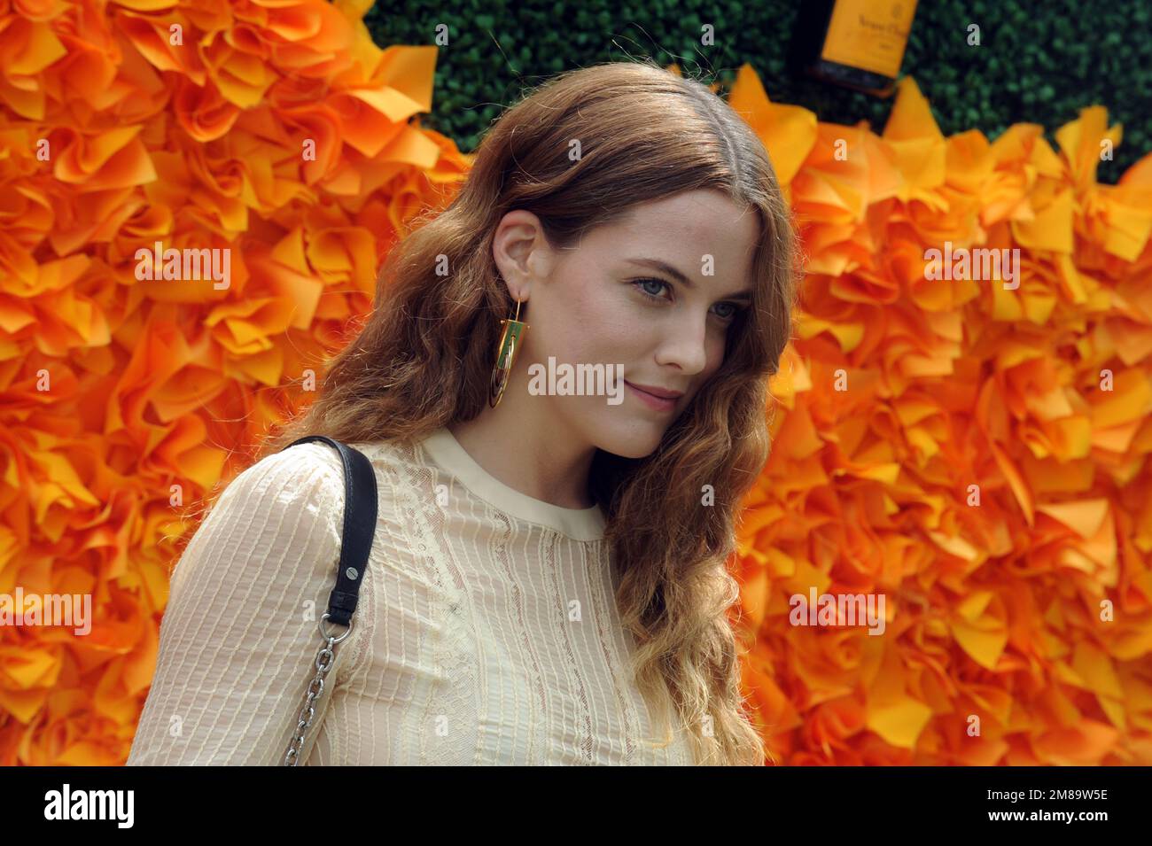 JERSEY CITY, NJ - JUNE 04: Riley Keough attends 9th Annual Veuve Clicquot Polo Classic at Liberty State Park on June 4, 2016 in Jersey City, New Jersey.  People:  Riley Keough Stock Photo