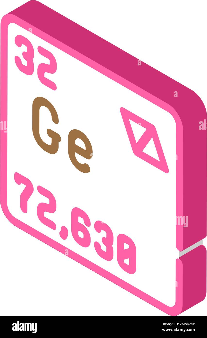 germanium chemical element isometric icon vector illustration Stock ...