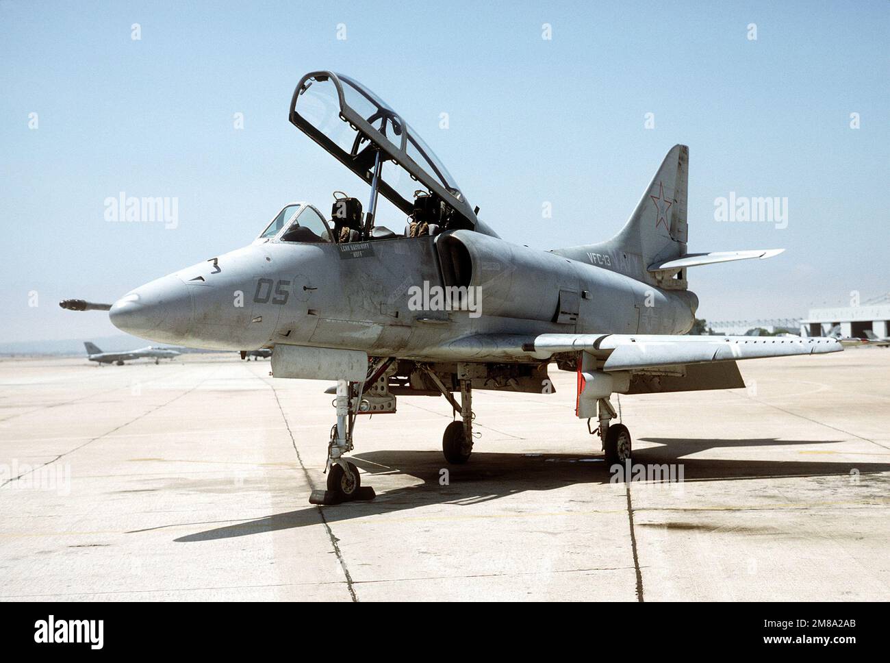 A TA-4J aircraft of Composite Fighter Squadron 13 (VFC-13) on the ...