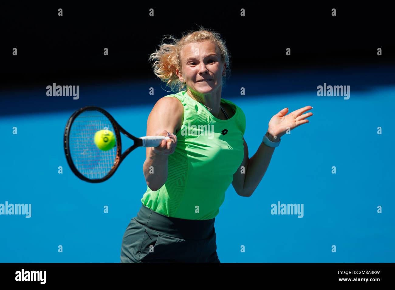 Melbourne Park 13/1/2023. Katerina SINIAKOVA (CZE) in action during  practice at the 2023 Australian Open. corleve/Alamy Live News Stock Photo -  Alamy