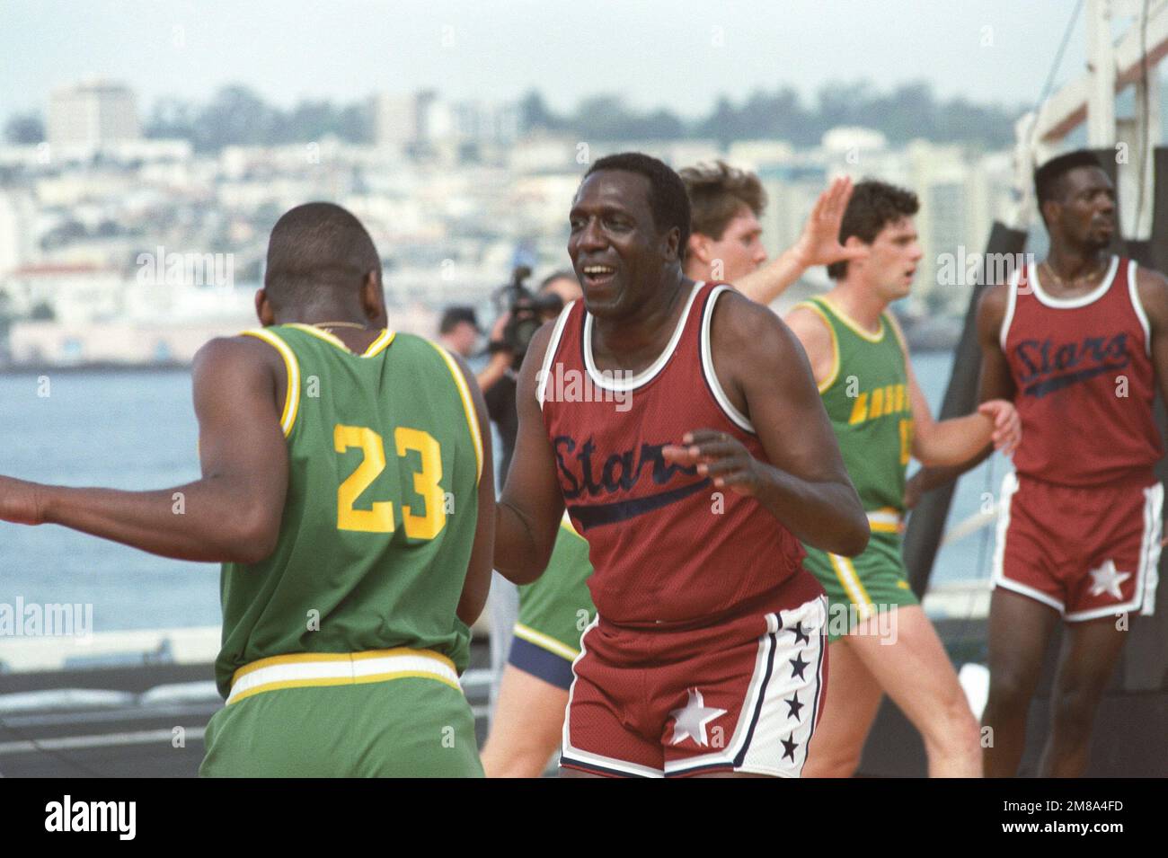 The San Diego Stars play an exhibition game on a regulation basketball