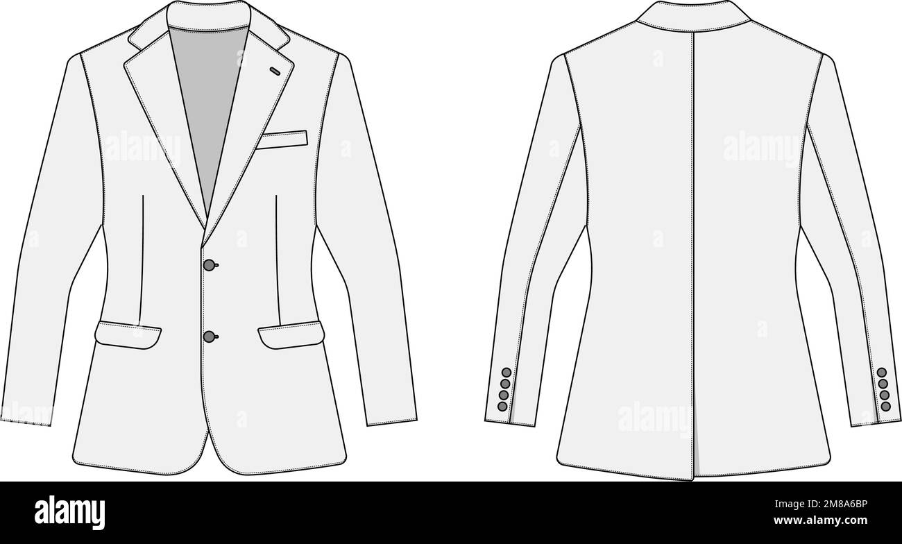 Suit  jacket vector template illustration | white Stock Vector