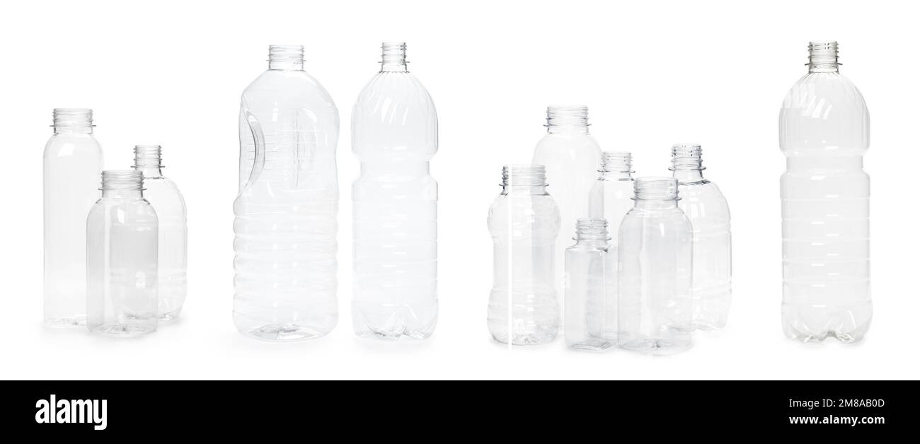 selection of quality photo collage of many different empty plastic ...