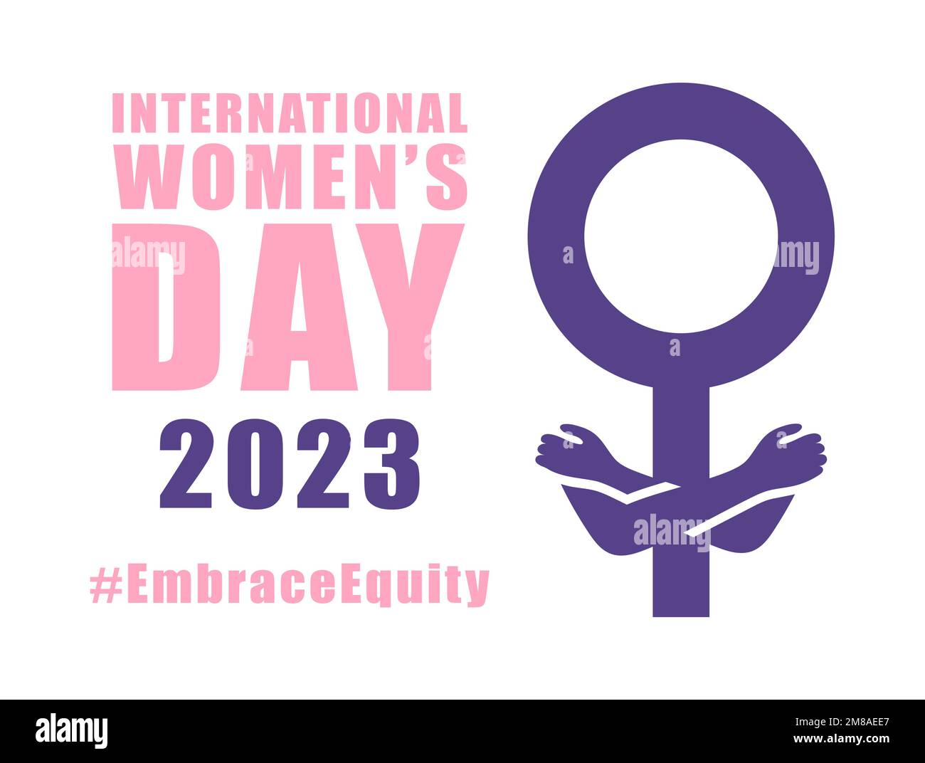 International womens day concept poster. Embrace equity woman