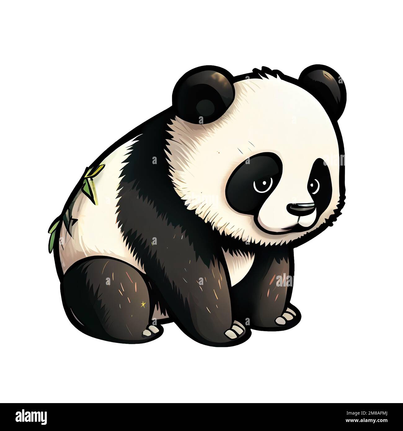 Cute and cuddly Panda cartoon sticker, perfect for decorating notebooks