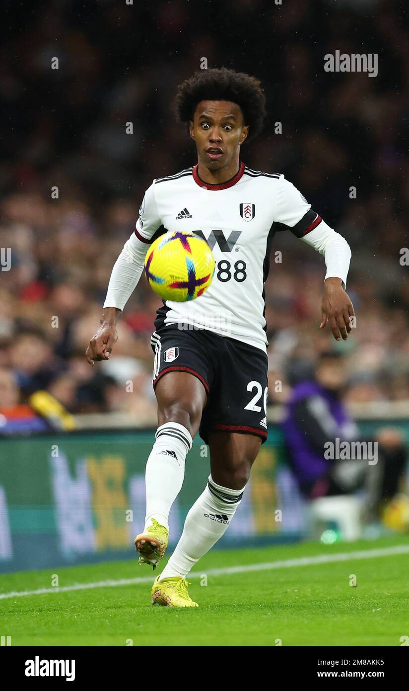 London, England, 12th January 2023. Willian of Fulham during the Premier League match at Craven Cottage, London. Picture credit should read: David Klein / Sportimage Stock Photo