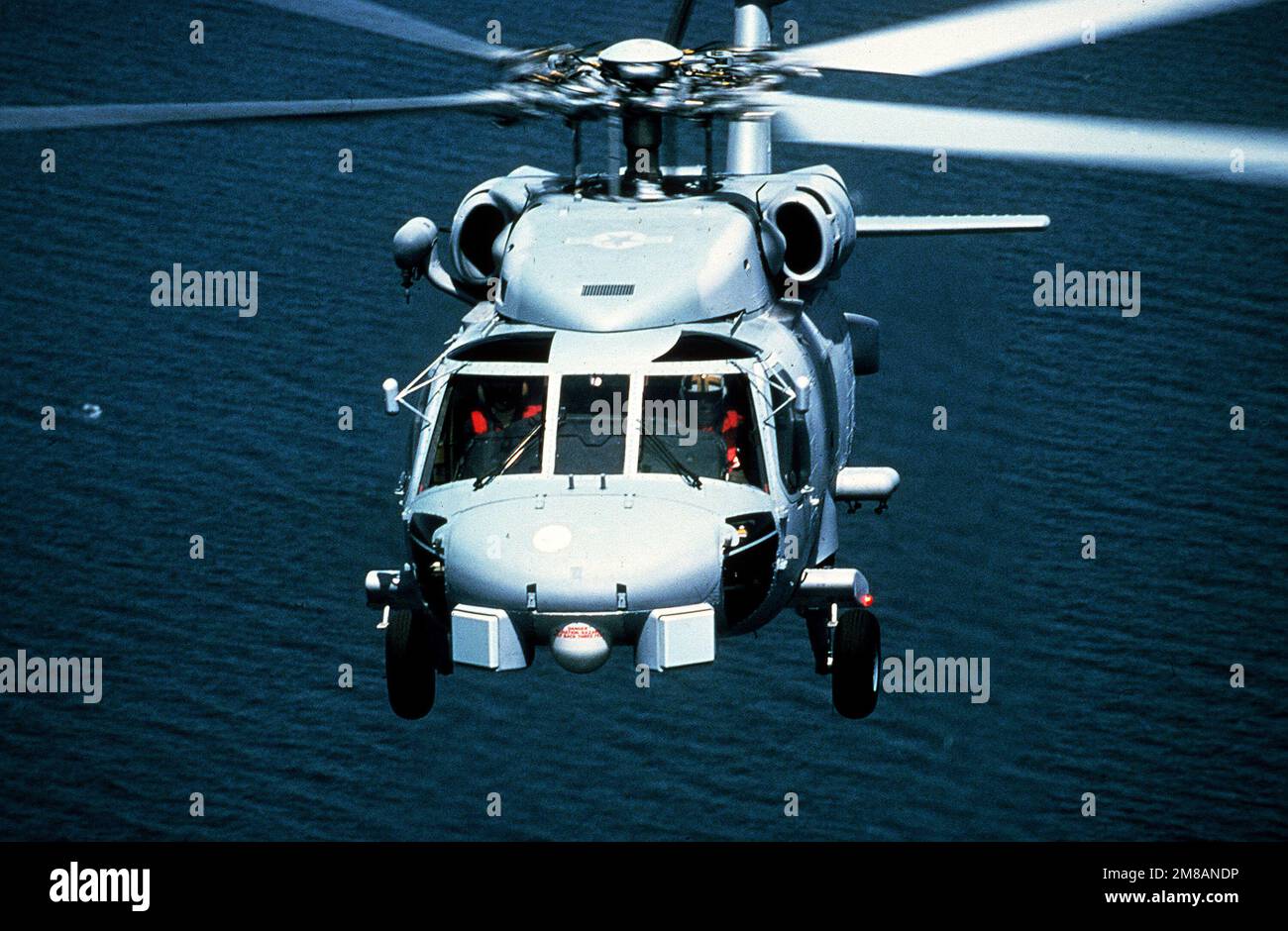 An airtoair front view of a Light Helicopter Antisubmarine Squadron