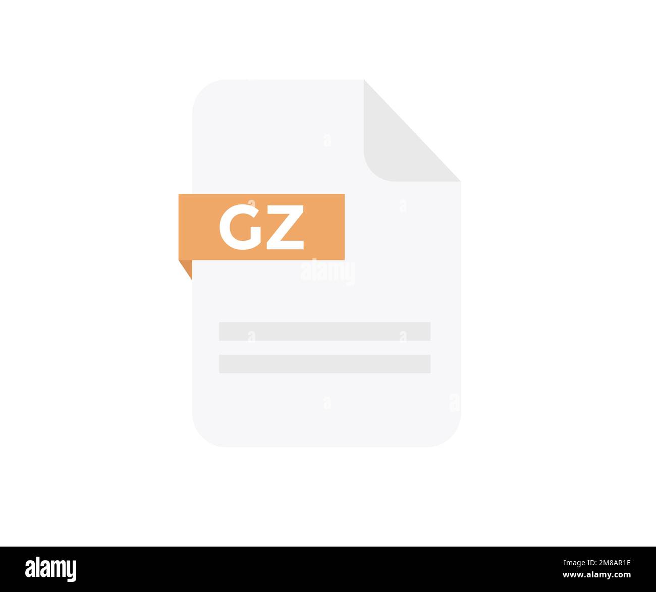 File format GZ logo design. Document file icon, internet, extension, sign, type, presentation, graphic, application. Element for applications. Stock Vector