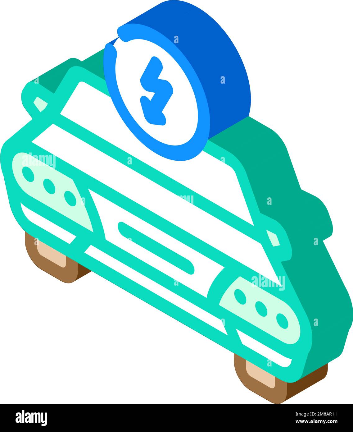 electric car transport vehicle isometric icon vector illustration Stock ...