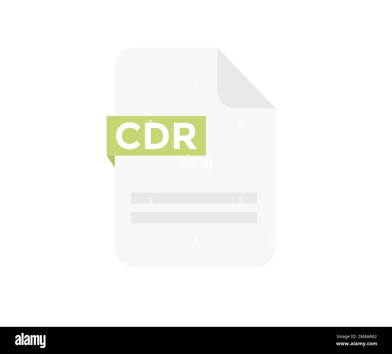 File format CDR logo design. Document file icon. Element for applications, web sites & data services. Format and extension of documents vector design. Stock Vector