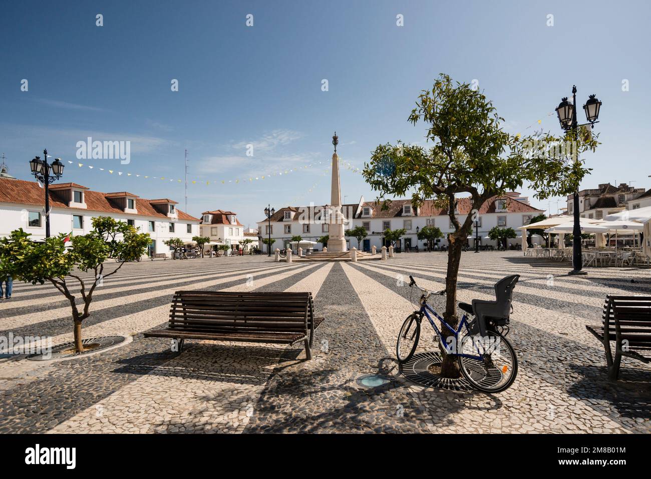 Marquis of Pimbal Square, Vila Real de Santo Antonio, Algarve, Portugal Stock Photo