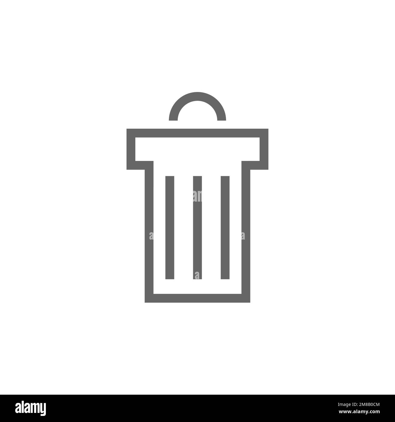 Trash can icon in flat style, vector illustration Stock Vector Image ...
