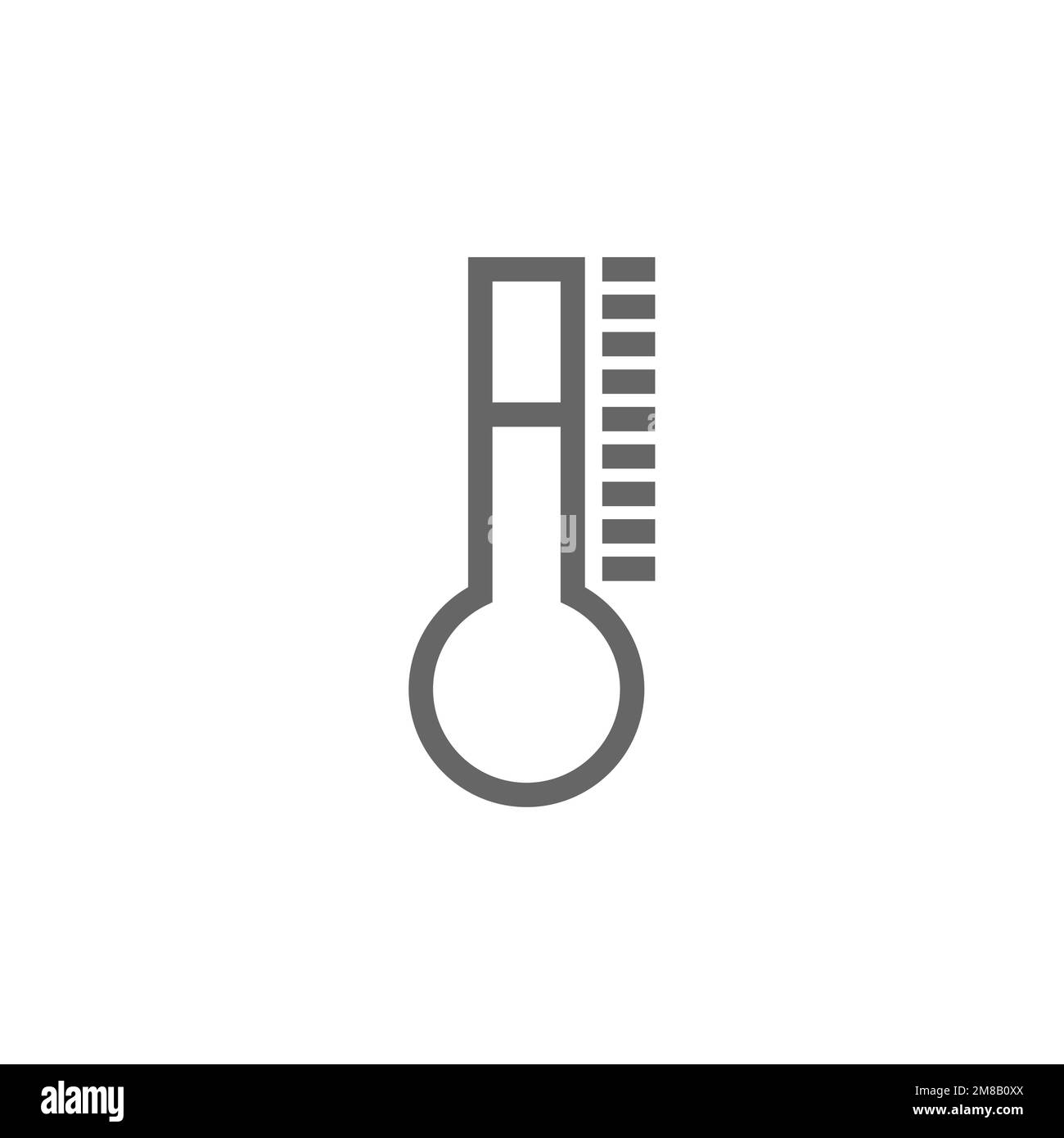 Thermometer icon in flat style vector illustration stock vector image