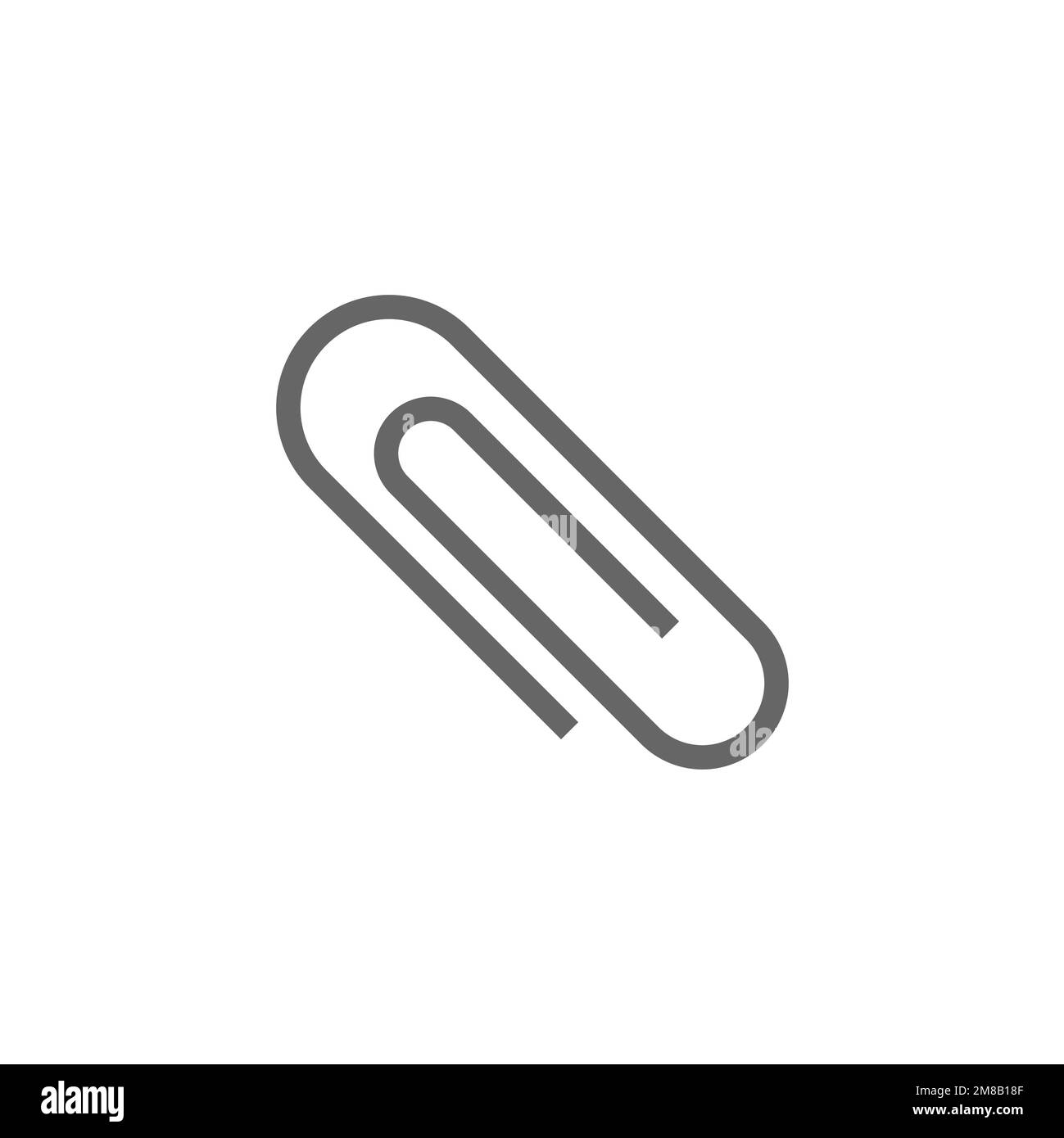 Paperclip icon, graphic resource template, vector illustration Stock