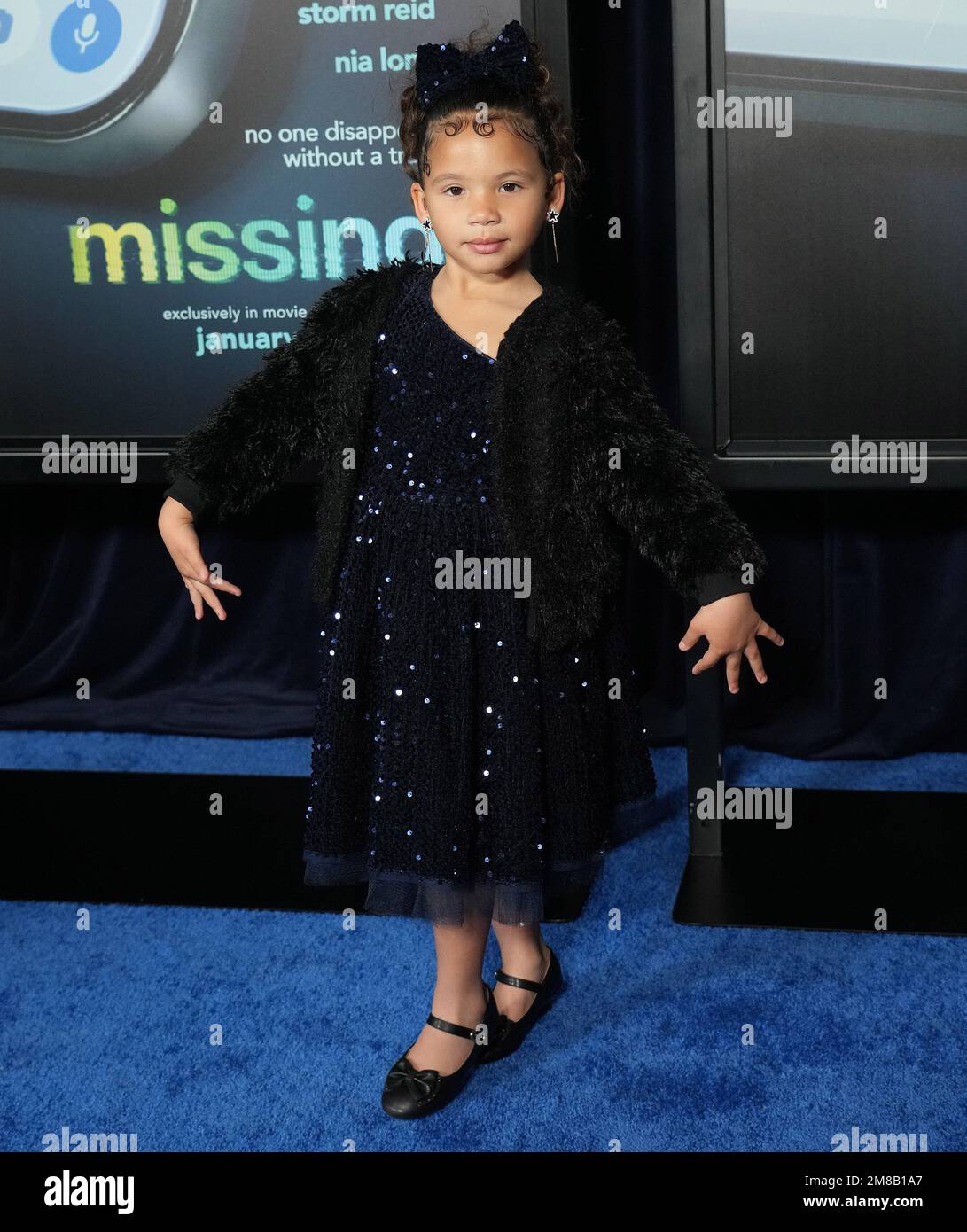 Los Angeles, CA, January 12, 2023. Ava Lee arrives at the MISSING Los