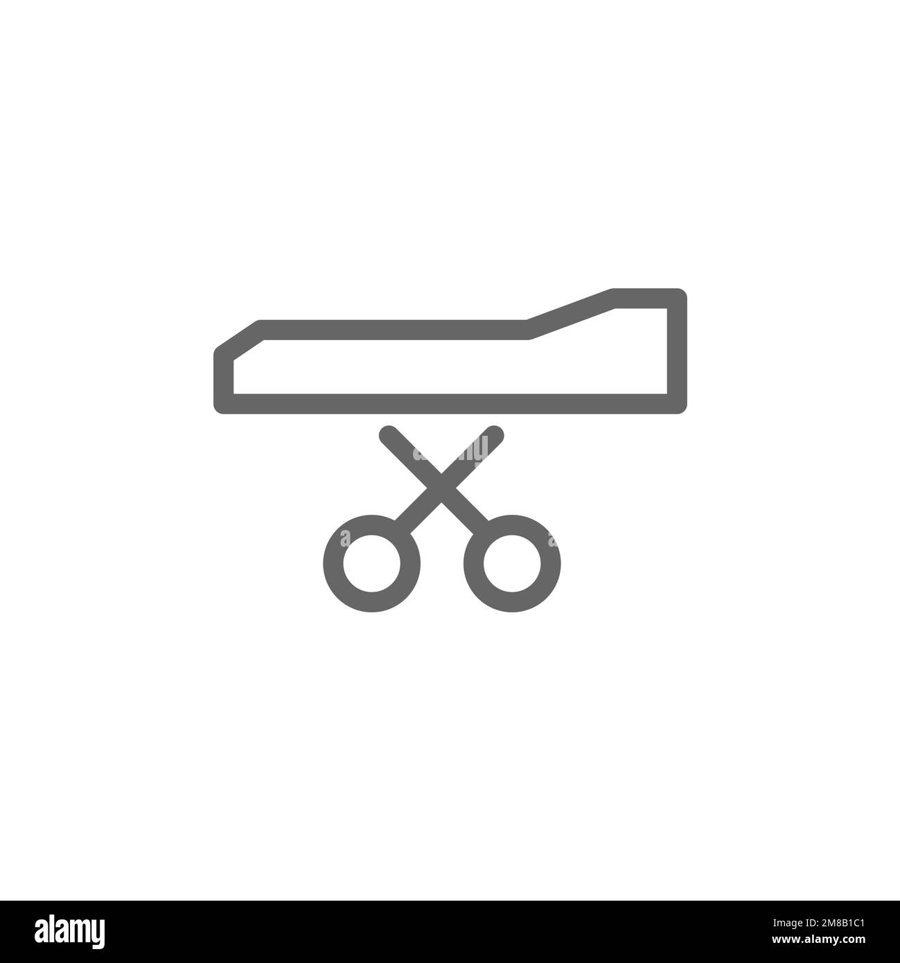 Operating bed icon, graphic resource template, vector illustration. Stock Vector