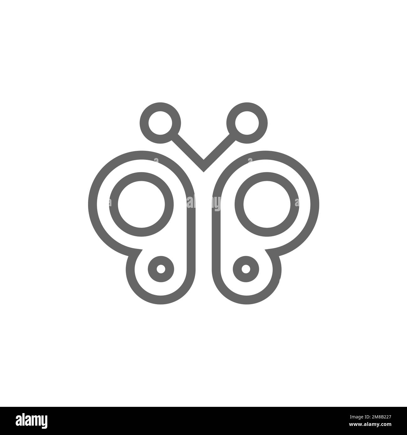 Butterfly icon in flat style, vector illustration Stock Vector Image ...