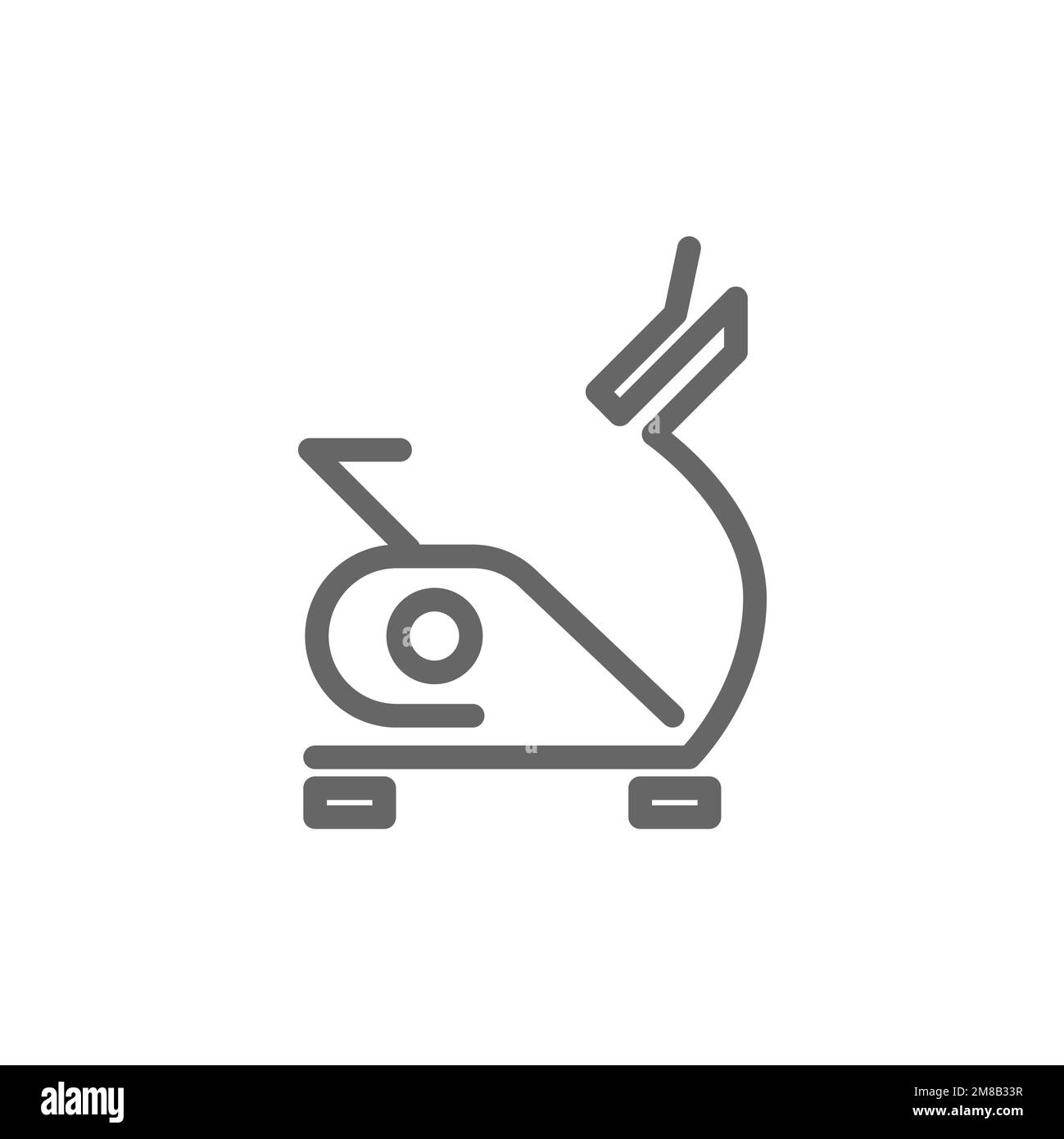 Park exercise bike icon, gym equipment graphic resource template