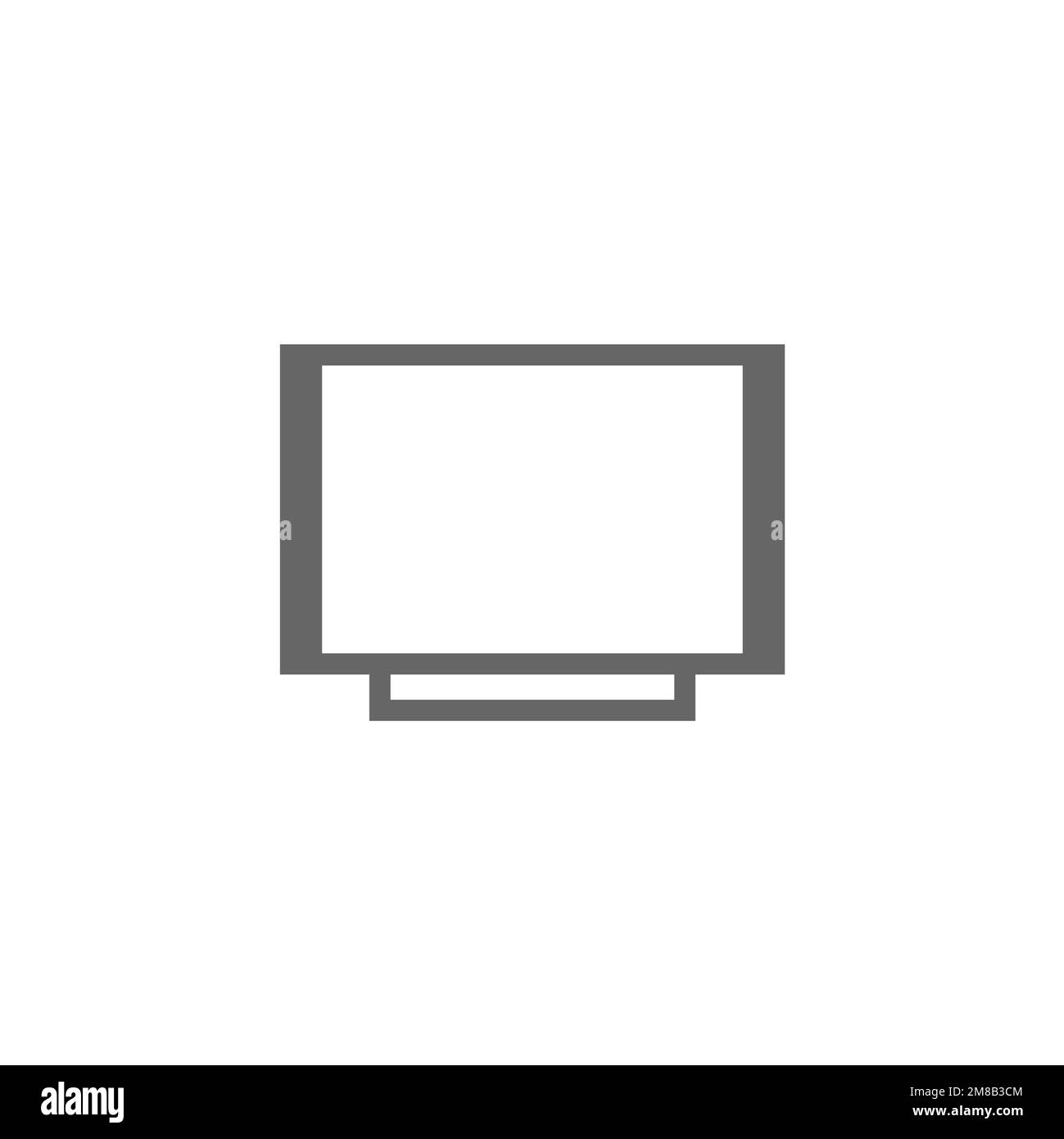 Computer monitor icon, screen graphic resource mockup, vector ...