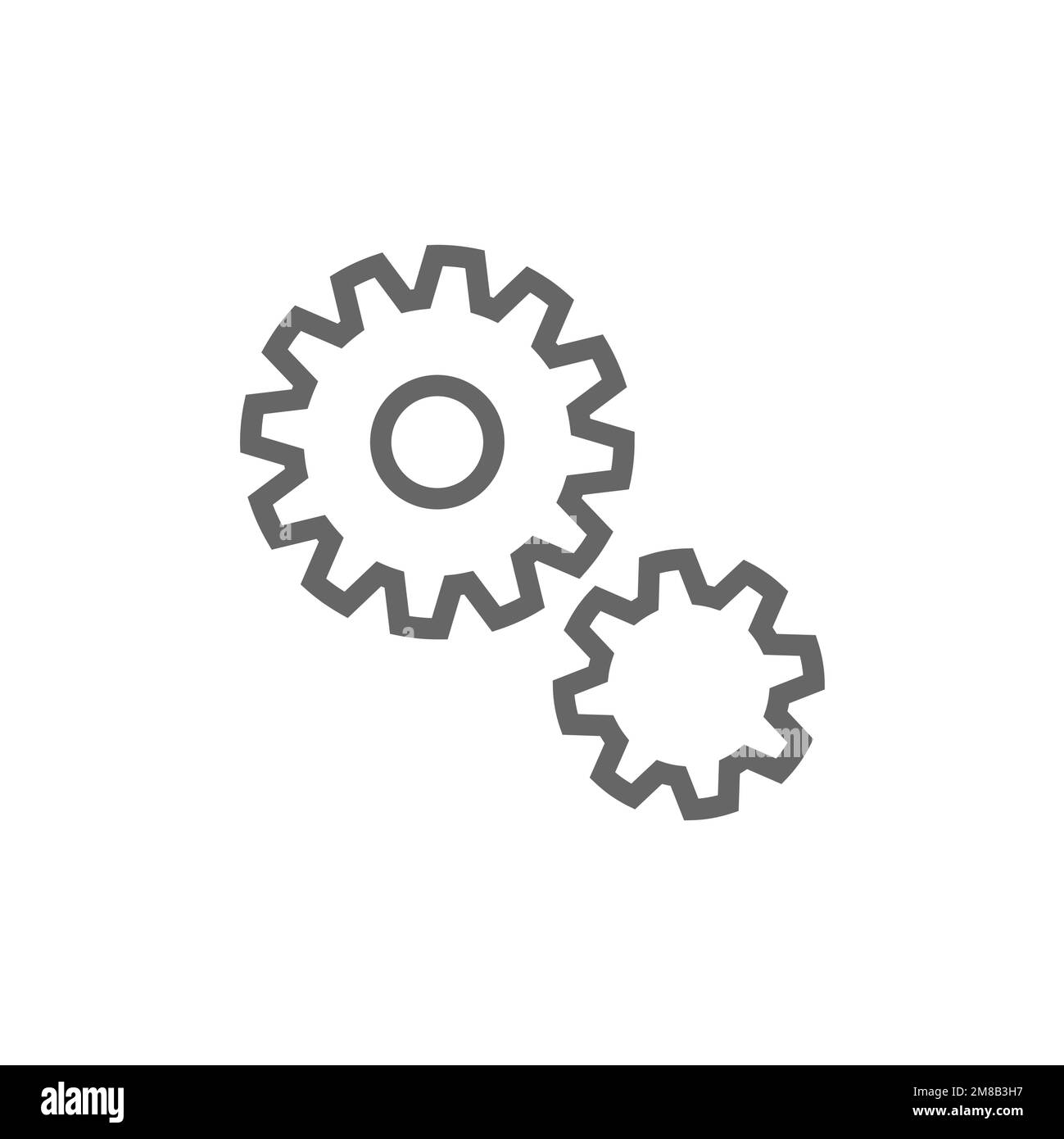 Settings icon, gear graphic resource template, vector illustration ...