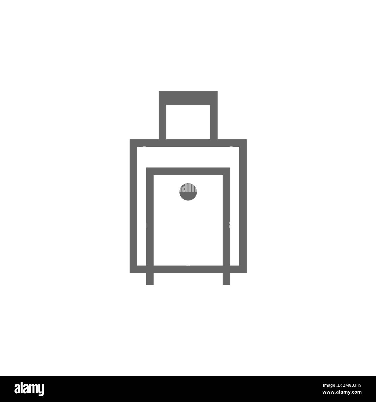 Trolley icon, suitcase graphic resource mockup, vector illustration