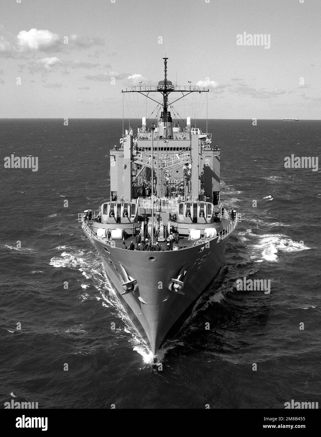 A bow view of the combat stores ship USS SYLVANIA (AFS 2) underway ...