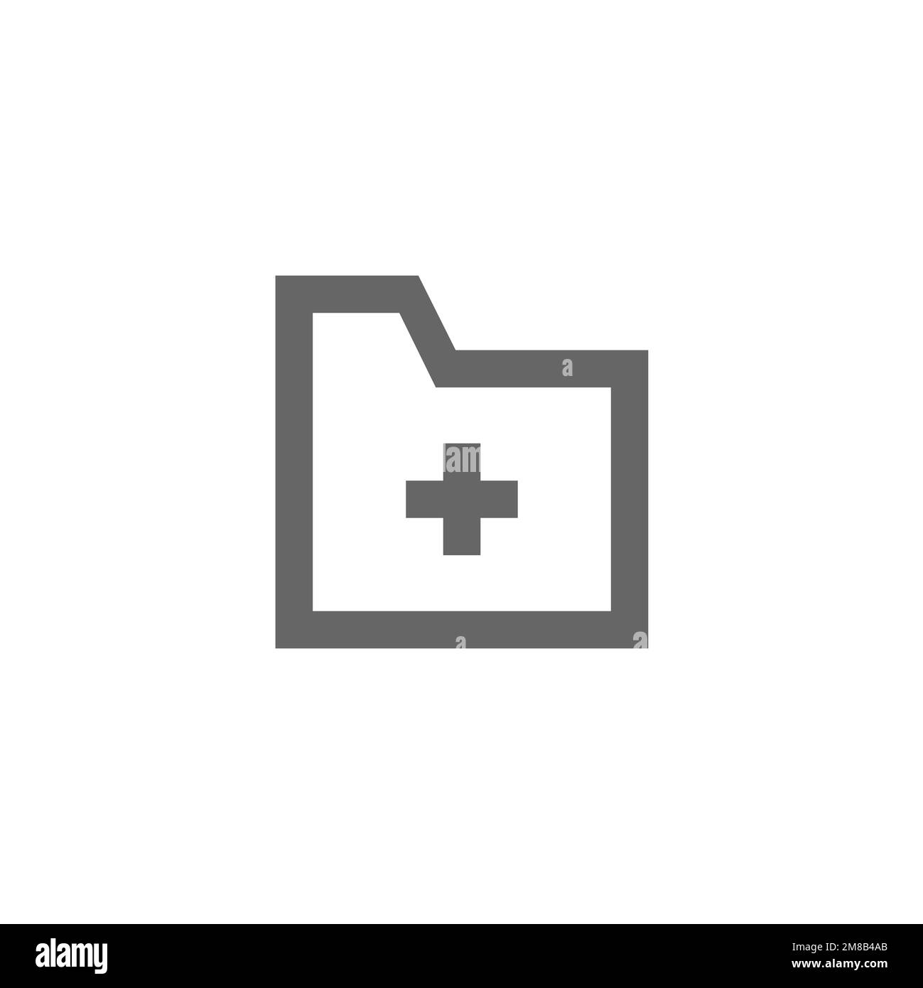 Add folder flat icon, graphic resource template, vector illustration ...