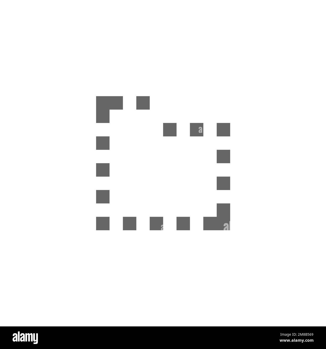 The dotted line selects the folder flat icon, graphic resource template ...