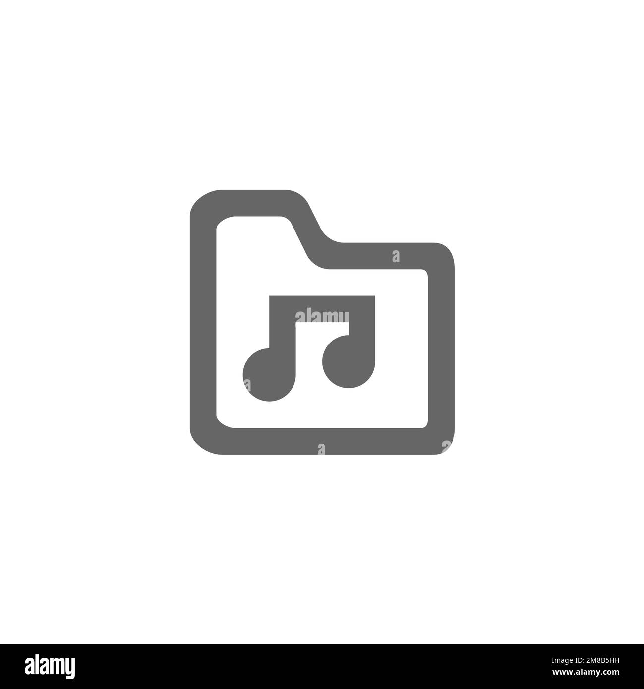 Music folder flat icon, graphic resource template, vector illustration ...