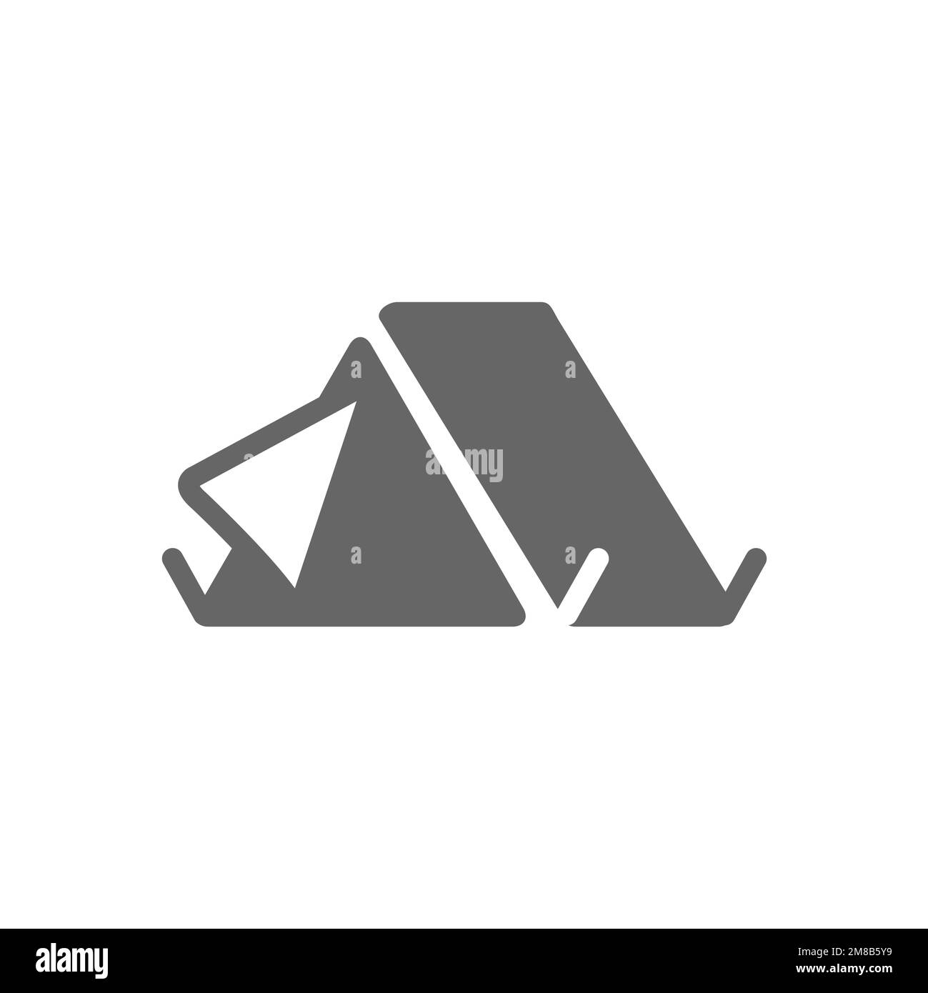 Camping tent icon, graphic resource template, vector illustration Stock