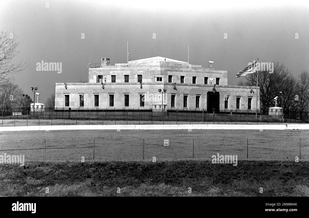 An exterior view of the United States Gold Bullion Depository at the
