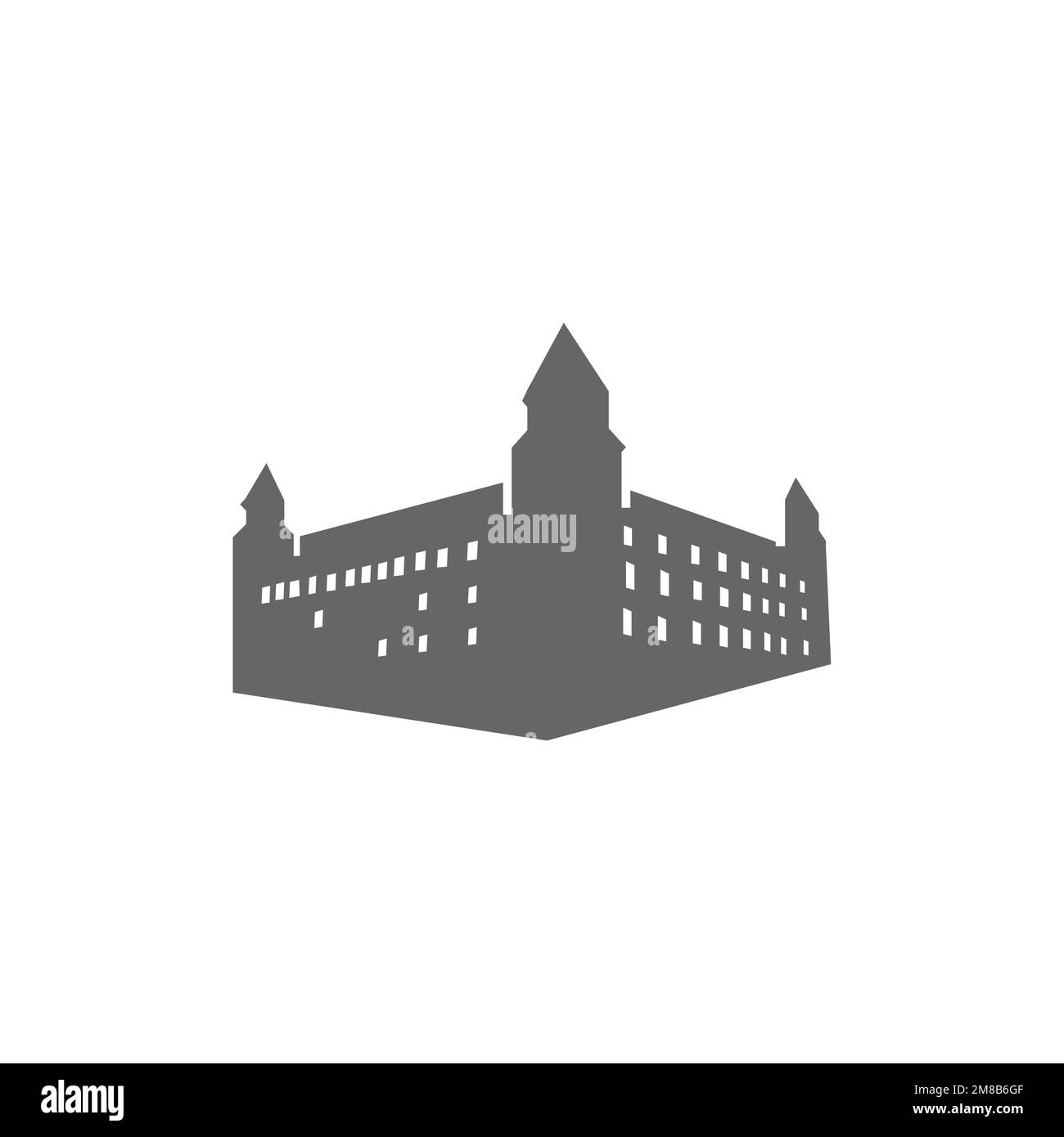 Vintage building icons, graphic resource templates, vector ...