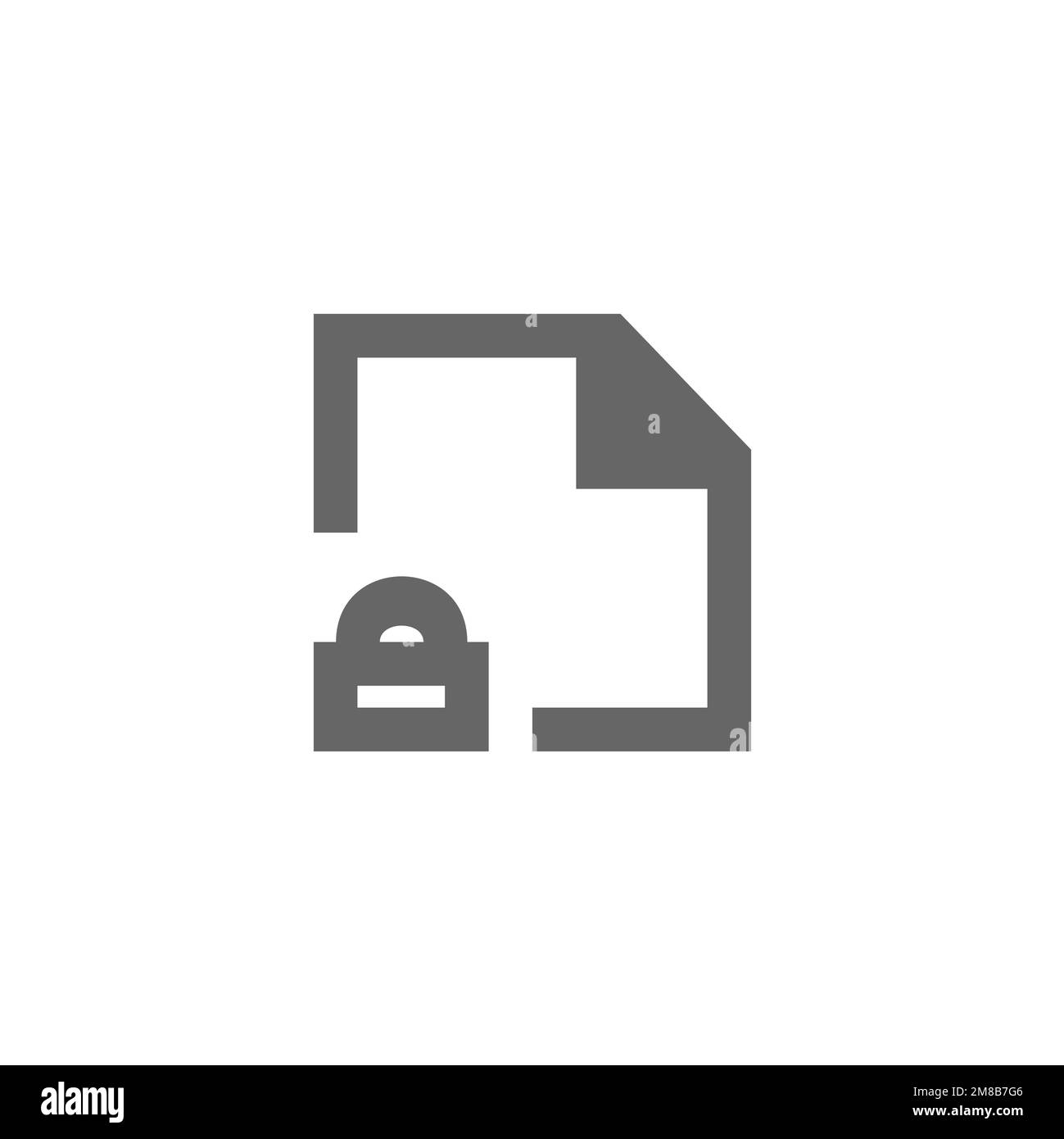 Encrypted file flat icon, graphic resource template, vector ...