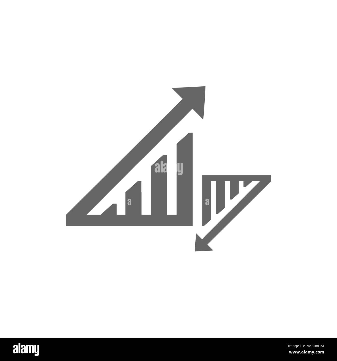 Grow and slide icons, graphic resource templates, vector illustrations ...